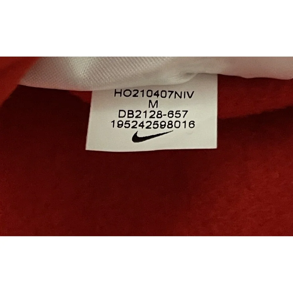 Nike Brooklyn‎ Nets Jacket Men Medium Red NBA Sweatshirt Embroidered 1/4 Zip NEW